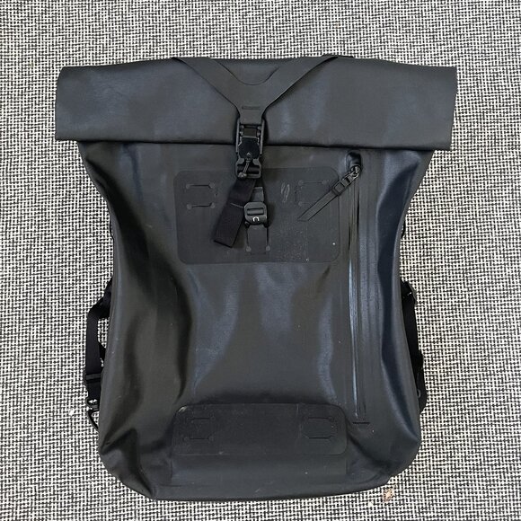 Black Ember rolltop backpack - Picture 1 of 3